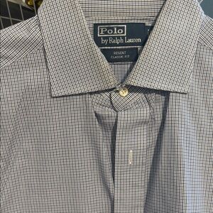 Polo by Ralph Lauren Men's Dress Shirt - Black and White Check